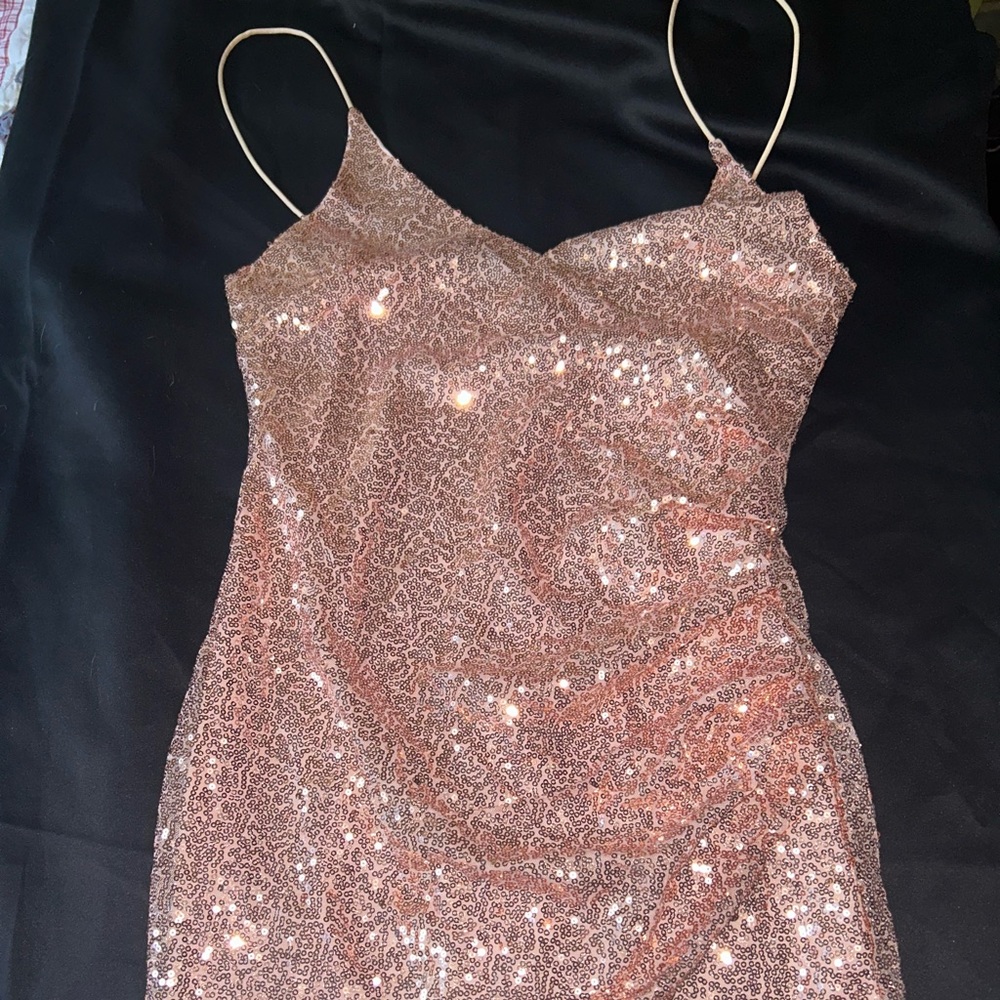 Pink sequin dress